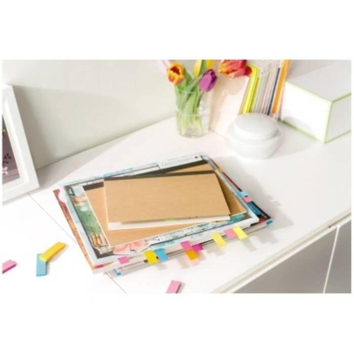 POST-IT - Lot de 10 blocs de 50 feuilles de marque-pages en papier