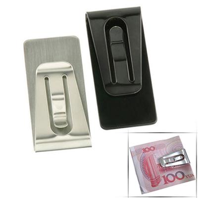 Edelstahl-Geldbörse mit schmaler Tasche, Geldscheinklammer, Ausweis- und Kreditkartenhalter