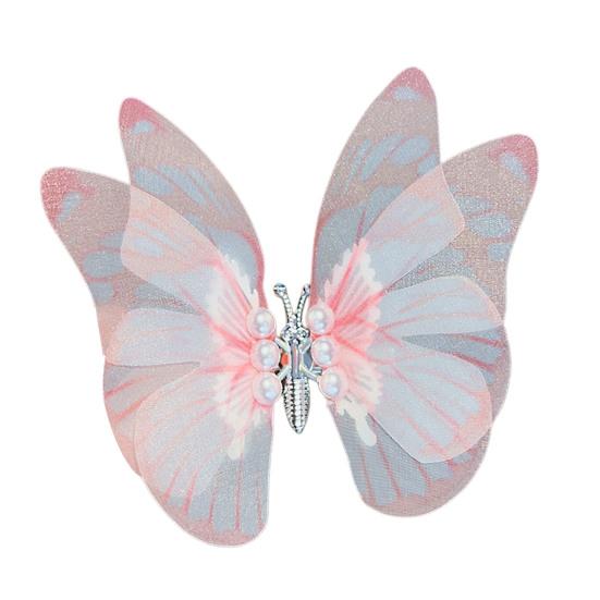 Hairpin Gradient Color Butterflies Decor Hair Clip with Imitation Pearls Exquisite Appearance Hair Pin Hair Accessories