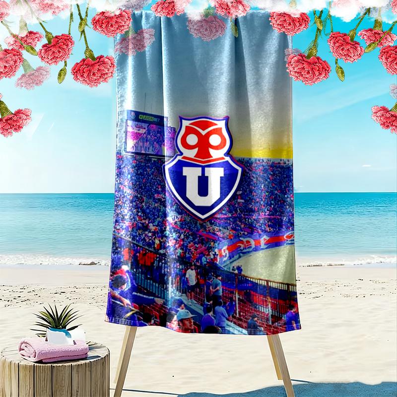 Universidad De Chile Print Beach Towel, Large Soft Quick Dry Towel for Beach Camping Swimming