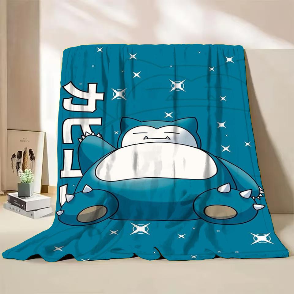 

Flannel Fluffy Fleece Snorlax Pokemon Blanket for Home Bedroom Bed Sofa Office Children s Cover Adult Soft Blanket Kid Cute Gift 75x90cm