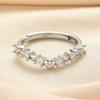 Simplicity Mori Small Fresh V -Shaped Love Ring Female Light Luxury Advanced Variety Creative Finger Ring 