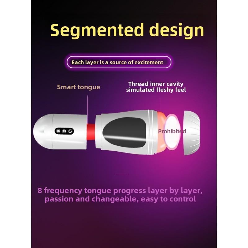 Cyclone Tongue Masturbator Intelligent Pronunciation Male Workout Stimulation Masturbation Apparatus Adult Erotic Sex Products