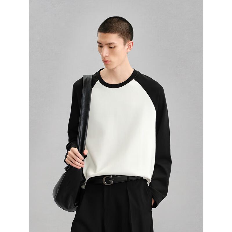 GXG Men's Textured Contrast Long Sleeve T-shirt