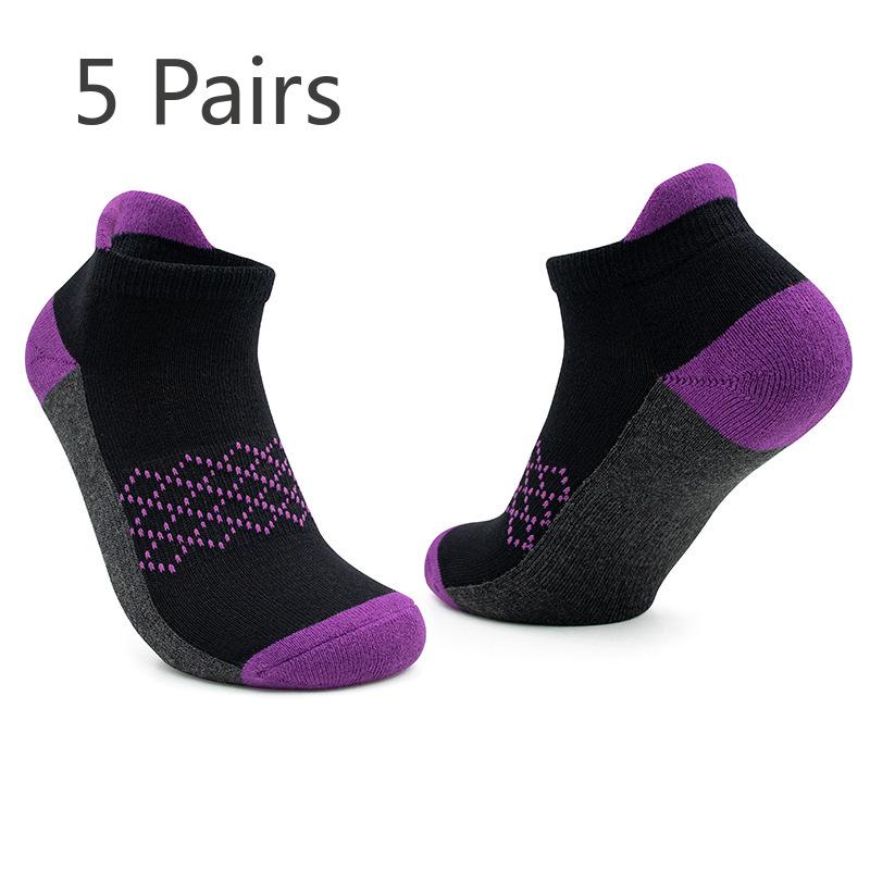 5 Pairs Men's Spring and Summer Short Tube Sports Professional Outdoor Running Basketball Socks
