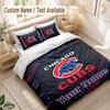 Custom Name Bedding Set 3 PiecesChicago Cubs Print Duvet Cover + 2 Pillowcases Soft Bed Decor