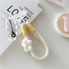 3D Braided Flower Phone Lanyard Keychain For iPhone 17 ProMax Girl Anti-Lost Knot Rope Strap Car Diy Accessories Fashion Keyring