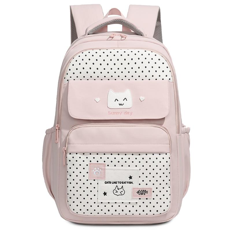 College Style Student Schoolbag Color Block Women's Lightweight Large Capacity Backpack