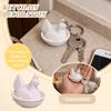 Vintage Hen Keychain Plastic Chicken Keyring With Removable Lid, Retro Charm Accessory For Keys & Bag