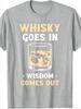 Whisky Drinking Humor TShirt Vintage Western Font Whiskey Glass Print Tee Bourbon Lover Gift For Unisex Casual Short Sleeve Tops