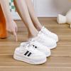 34 size heightening little white shoes women's muffin thick baseplate shoes versatile casual shoes rubber sole comfortable