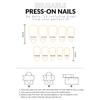 24pcs Women Almond Press On Nails Kit Cute Gloss Medium Length Fake Nails for Women Girls Manicure DIY