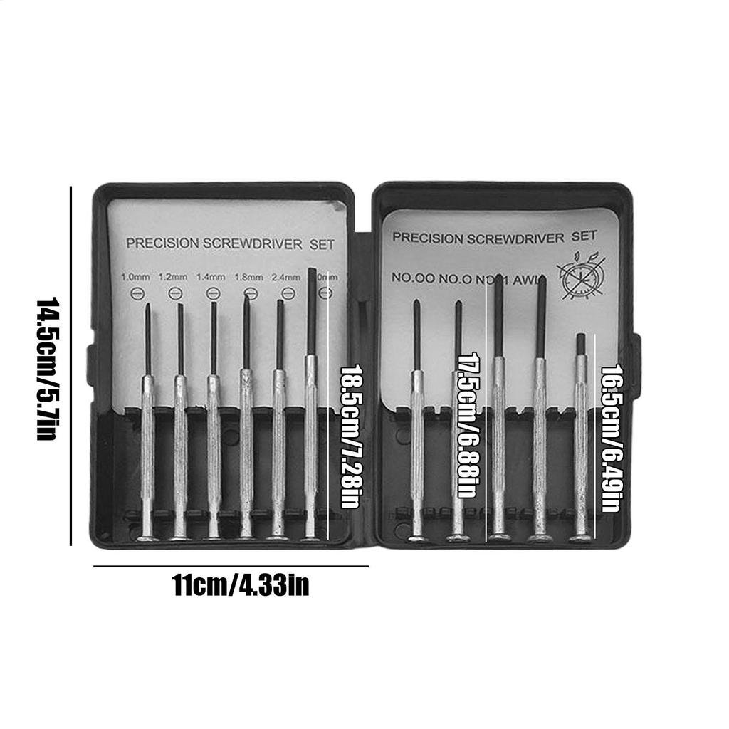 Kleines Schraubendreher-Set 11 Teile Präzisionsschraubendreher für Spielzeug Tägliches Haushaltswerkzeug für Reparatur Elektronische Brille Laptop