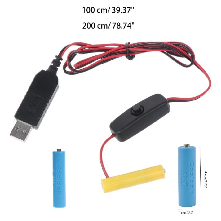Universal 3V AAA USB Power Converter Battery Eliminator Replace 2pcs AAA Battery