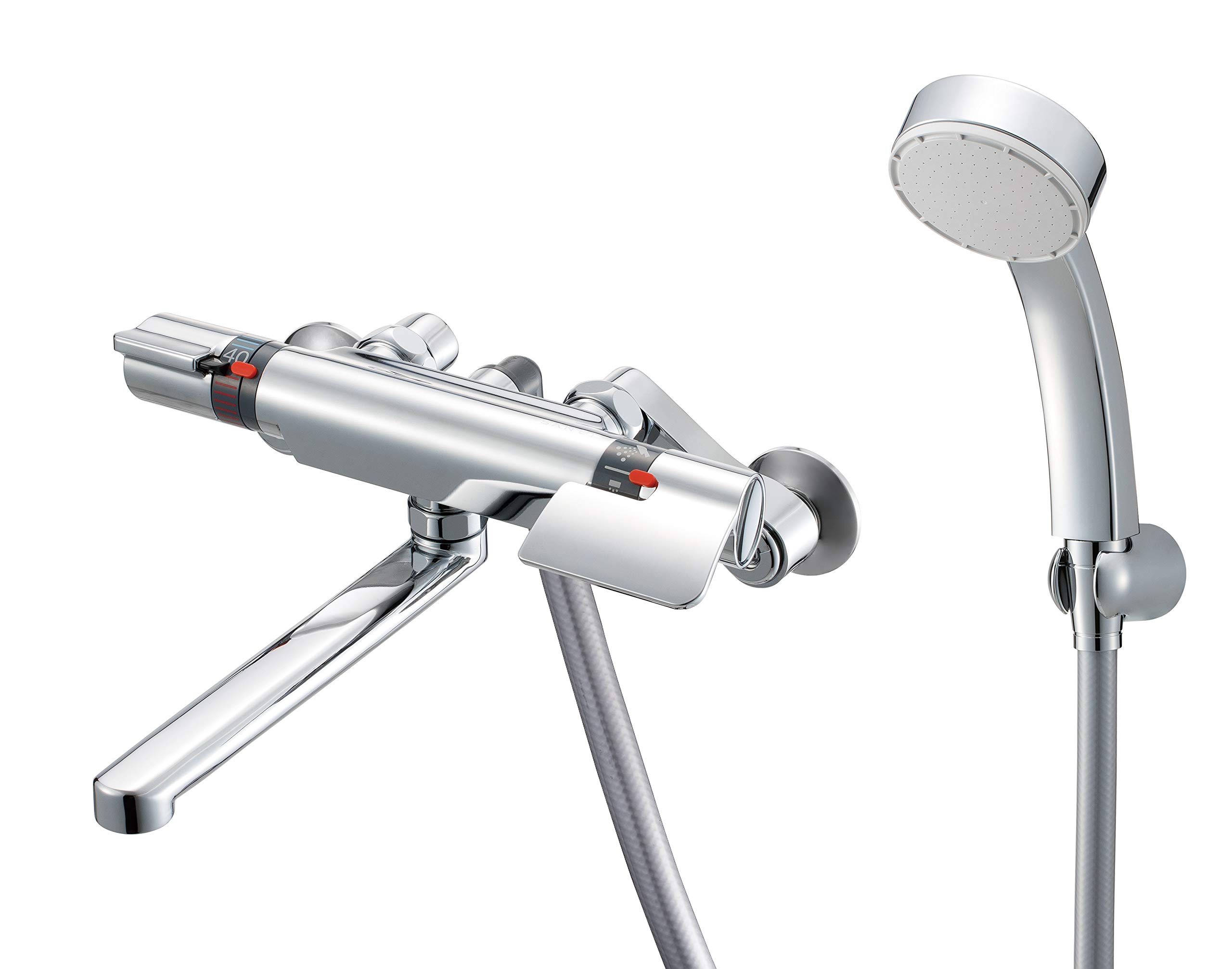 

SANEI Термостатический смеситель для душа Длина шланга для ванной Длина трубы Сделано в Серебристый Смеситель, Хромированный, Изолированный, Смеситель, 1,6 м, 190 мм, Япония, SK181AD-13-EC,