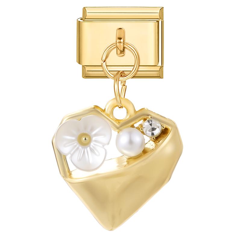 Gold Color Butterfly Bow Knot Star Swallow  Pendant Charm Links Fit 9mm Stainless Steel Bracelet DIY Making Men Women Gift