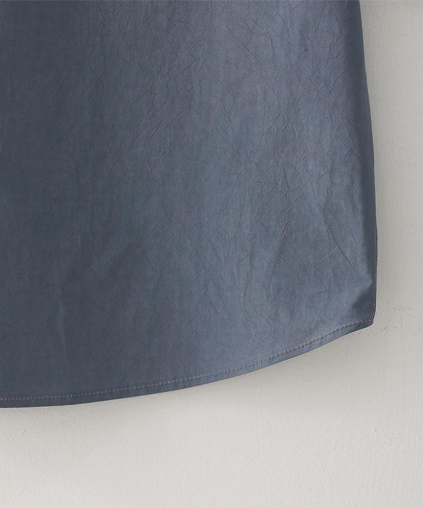 Beullusseonpeullawo Semi-Crop Formal Short Sleeve Shirt [Gray]