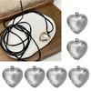 10 Pcs Heart Charm Pendants Plastic Beads Heart Charm for DIY Necklace Bracelet