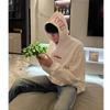 American Embroidery Hooded Sweater Women's Clothing Autumn and Winter New Heavy Industry Machine Embroidery Men's Fleece Thickened Loose Casual