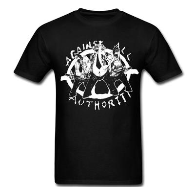 T-shirt Hardcore Anarcho Punk Rock Ska Contre toute autorité AAA