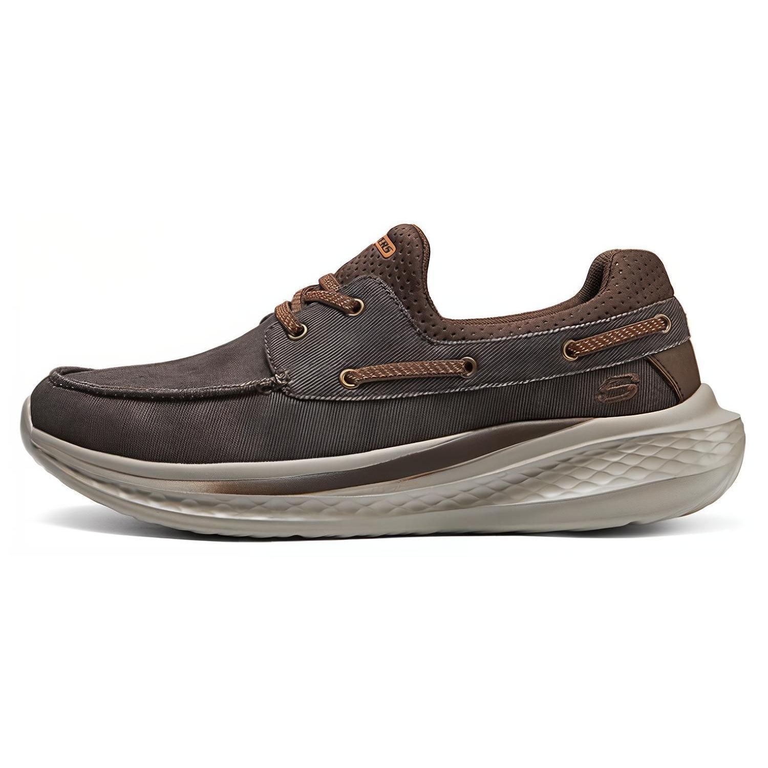 Skechers Comfortable Soft Sole Low Top Casual Shoes Men sneaker Chocolate 210812-CHOC 41