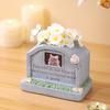 Pet Memorial Headstones Resin Tombstone for Garden Cemetery with Engraved Word Pet Loss Gravestones Garden Pet Monuments