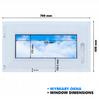 Okno PVC białe 70x40 LEWE, nowe 700x400 mm uchylno-rozwierane RU dwuszybowe
