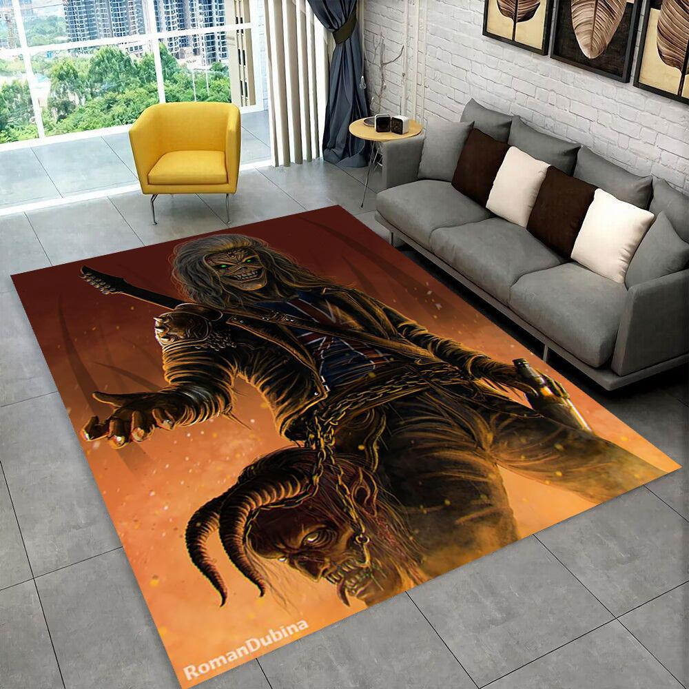 3D I-Iron-M-Maidens Metal Musik Teppich Teppich für Wohnzimmer Schlafzimmer Dekor, Kinder Spiel Rutschfest Dekoration für Sofa Fußmatte Geschenk