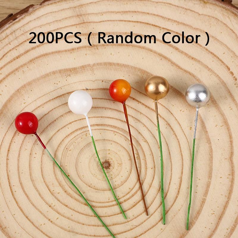 

WTEMPO 200PCS Artificial Red Berries Mini 10mm Christmas Fake Berries with Wire Stems Ideal for Christmas Tree Wreath Craft Wedding Party Decorations 200pcs разноцветный