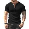 Einfarbig Sommer Neu Herren T-Shirt Lässig Strick Kurzarm T-Shirt