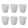 6pcs Plastic Flower Pot Gardening Plant Container Lightweight Plastic Planter for Home Balcony