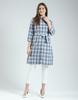 Women's Check Collar Neck Tunic