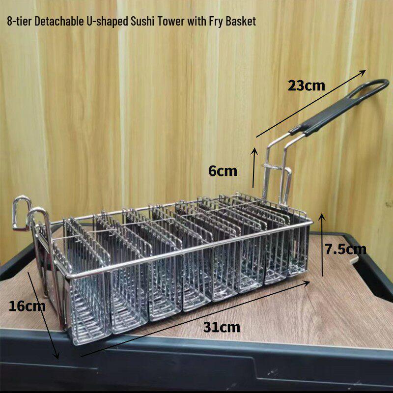 Sushi Tray U-Shaped Solid Wood Nori Holder - Creative Japanese Cuisine Plating Dish for Hand Roll and Taco Presentation