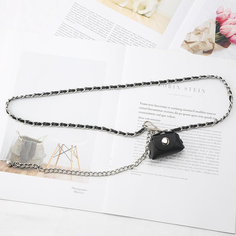 

Металлическая поясная цепочка Аксессуары Женская цепочка Пояс Украшение Подходящая юбка Платье Мини-сумка