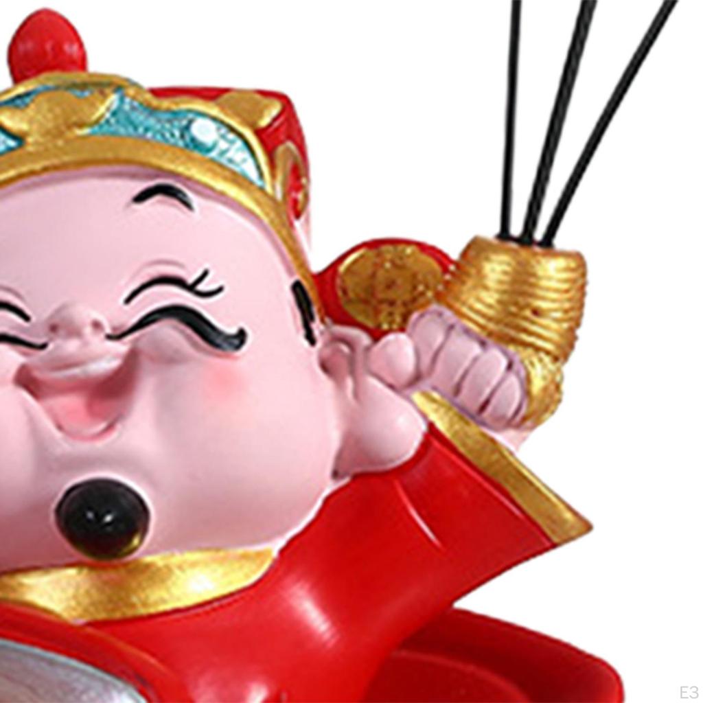 Socha boha bohatství, dekorativní figurka, sběratelské předměty, roztomilá stolní ozdoba, socha do kanceláře