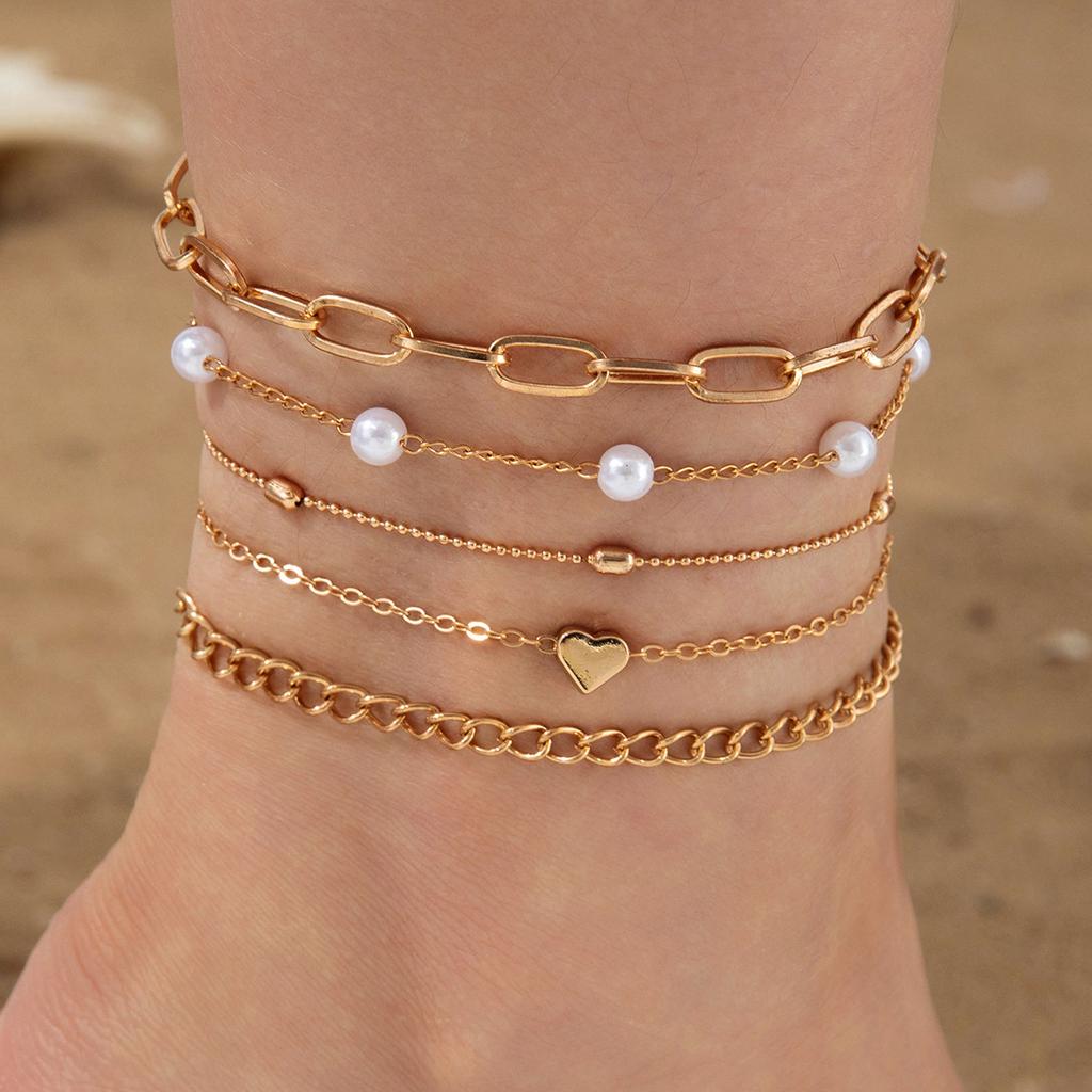 Jewelry Cross Simple Chain Foot Decoration, Eye Pendant Multi-layer Stacked Anklet Wholesale