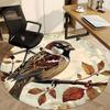 1PC Bird Office Round Area Rug, Mat Suitable For Office, Under Office Chairs Bedroom Living Room Home Decor, Room Deco
