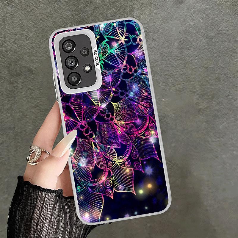 Mandala Sunflower Dreamy Style Shockproof Phone Case for Samsung A17 A16 A15 A14 A37 A57 A36 A56 A26 A35 A55 A25 A34 A54 A24 A13