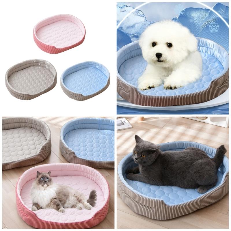 Pet Cooling Bed Summer Cats Bed Cats Dog Sleep Bed Indoor Sofa for Cats for Indoor Home & Travel Bed