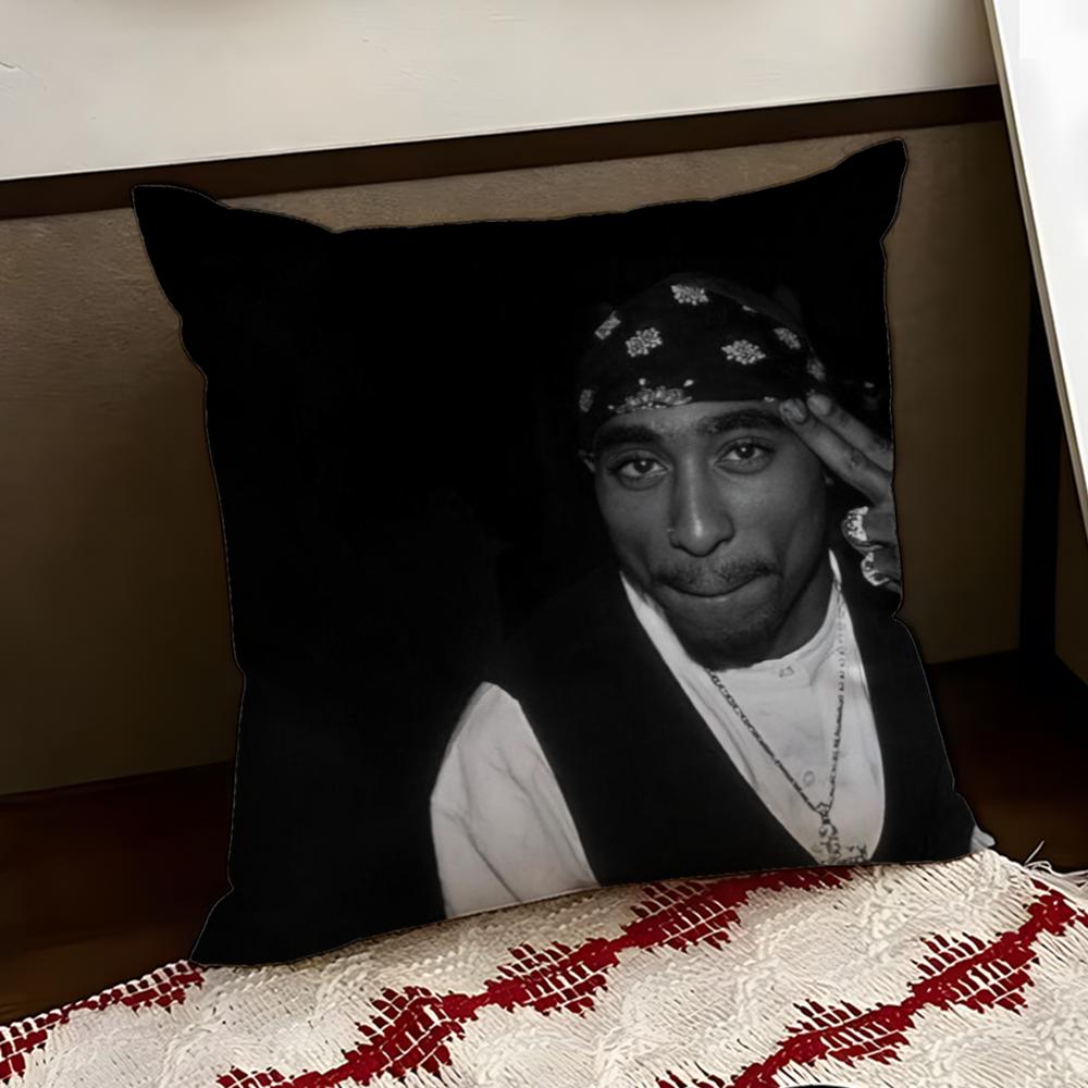 2PPAC Tupac SShakur Kissenbezug Wendbar Weich Strapazierfähig Kissenhülle Zuhause Auto Mehrzwecknutzung für täglichen Komfort