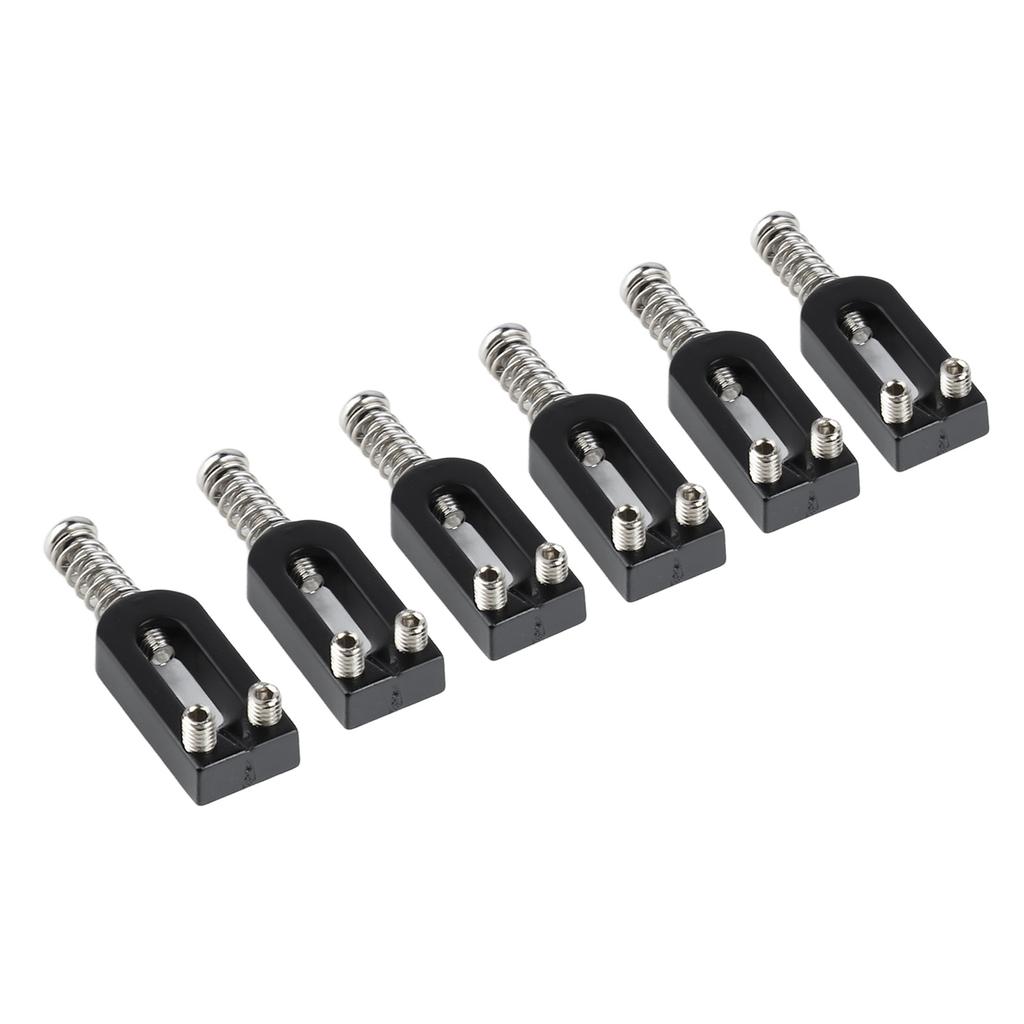 6Pcs Electric Guitar Tremolo Bridge Saddle U Shaped String Tuning Screw Saddle Accessory