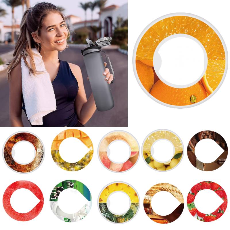 Creative Air Up Water Bottle Tritan Taste Pod Fruit Fragrance Flavor Peach Cola