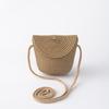 Shell Shape Kid Woven Crossbody Bag Pure Color Rattan Bag Cute Children Straw Bag  Girls