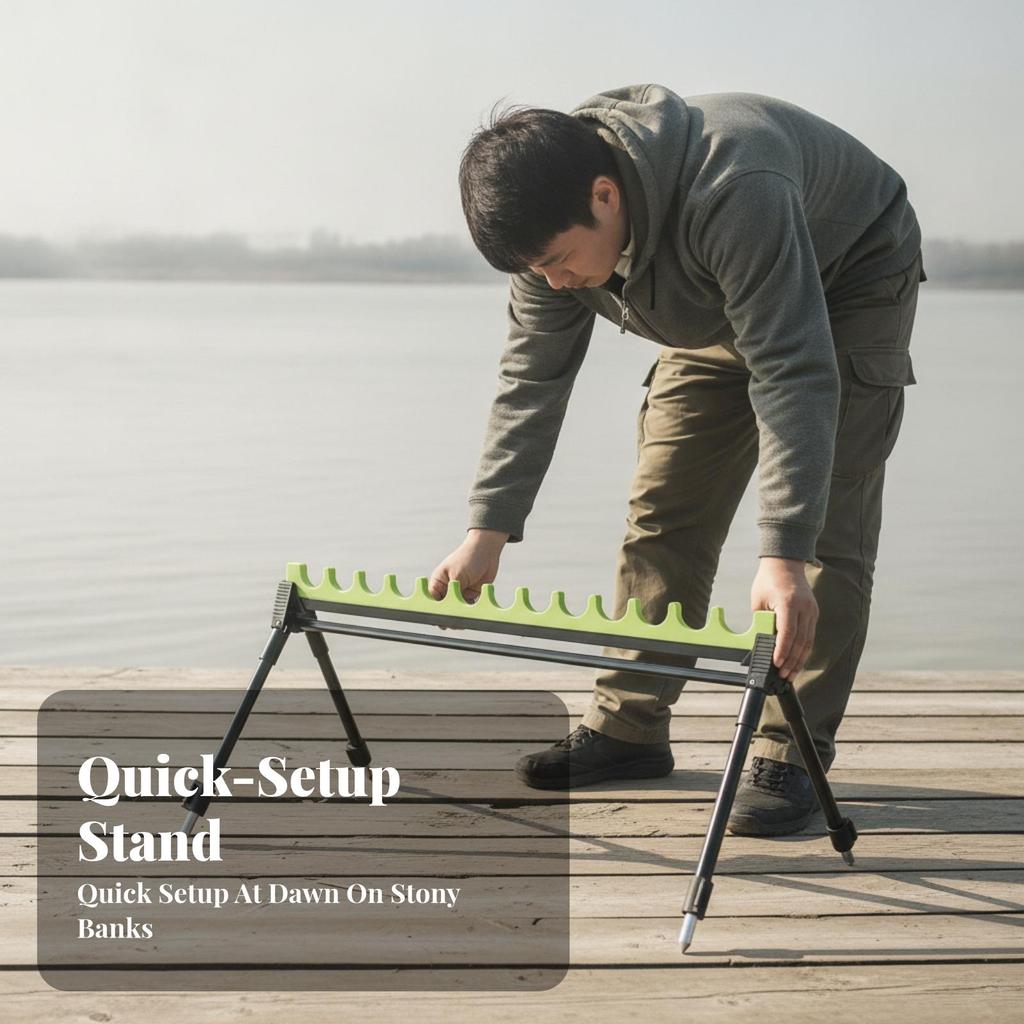 Multi-Rod Fishing Stand Adjustable Gear Foldable for Anglers