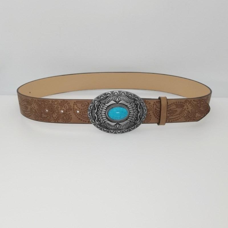 Girls PU Belt Motorcycle Embossed Pattern Waist Belt Fashion Enthusiasts Belt Coat Dress Female Decorative Waistband