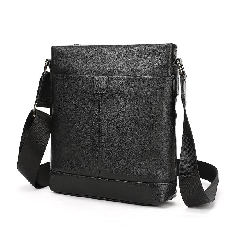 Fashionable and Simple Single-shoulder Bag Genuine Leather Casual Vertical Trendy Crossbody Bag Business Light Small Crossbody Bag