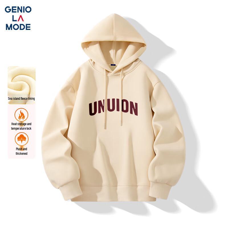 

GENIOLAMODE Men s Winter Warm Fleece Hooded Sweatshirt 2XL