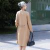 Women's Elegant Long-Sleeved Midi Dress