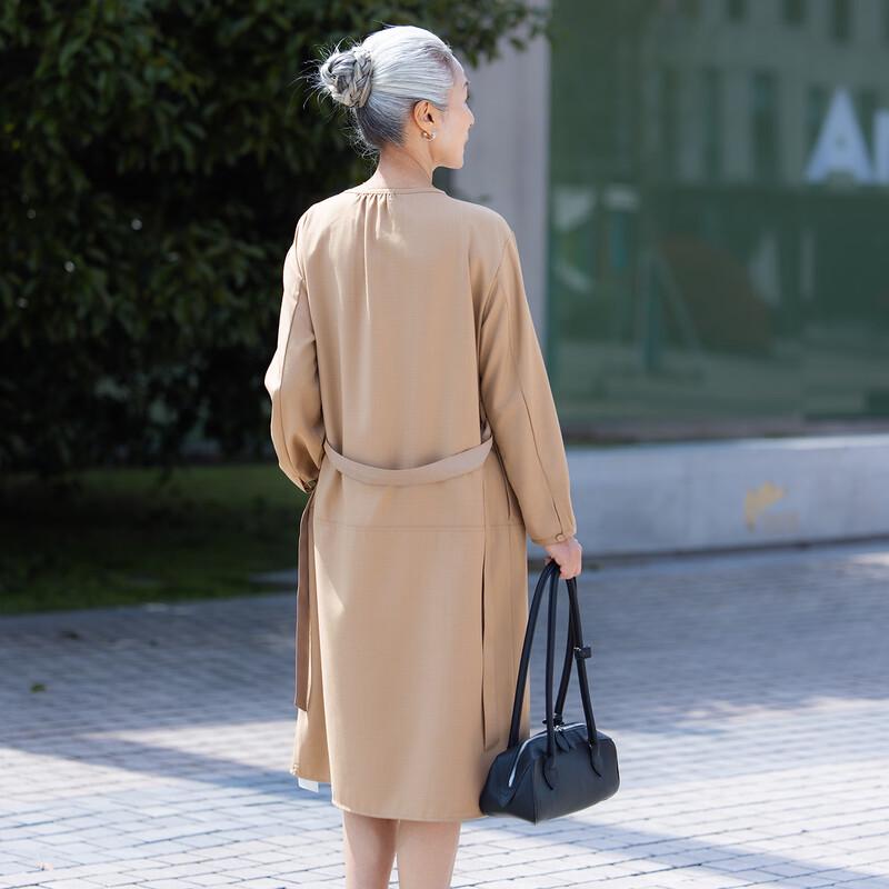 Women's Elegant Long-Sleeved Midi Dress