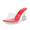 New princess temperament open-toed crystal and sandals versatile fashion style college style daily shopping banquet high heels